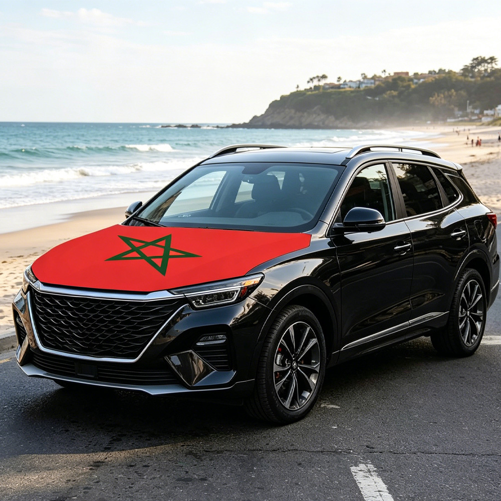 Car Accessories Banner - Copri Cofano Auto con Bandiera Nazionale