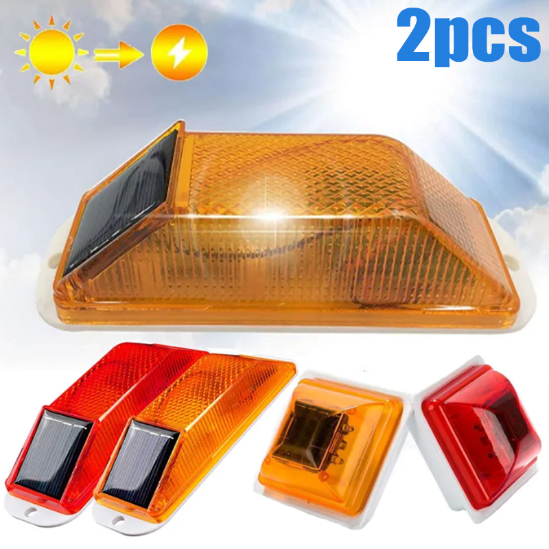 Car Accessories For Night Driving - 2Pcs luce di avvertimento stroboscopica solare