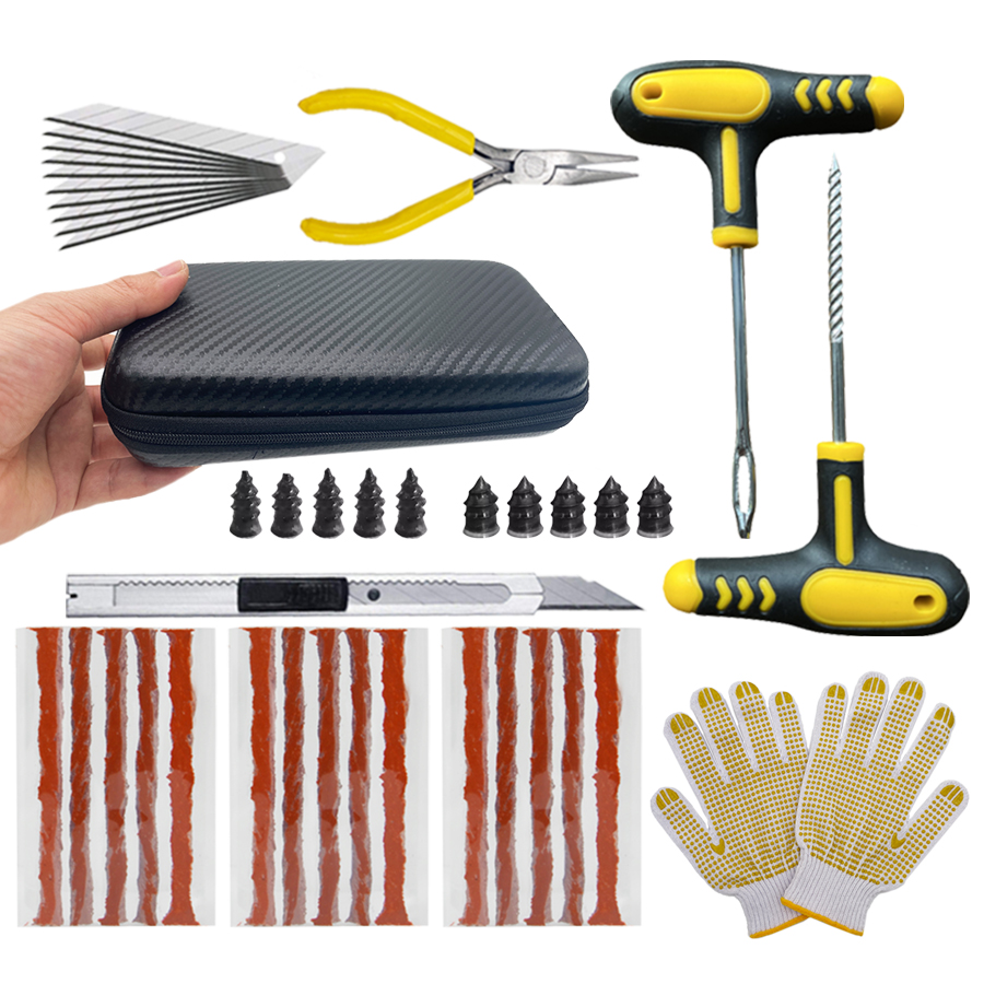 Car Emergency Tool Kit - Kit Universale per Riparazione Pneumatici Tubeless,