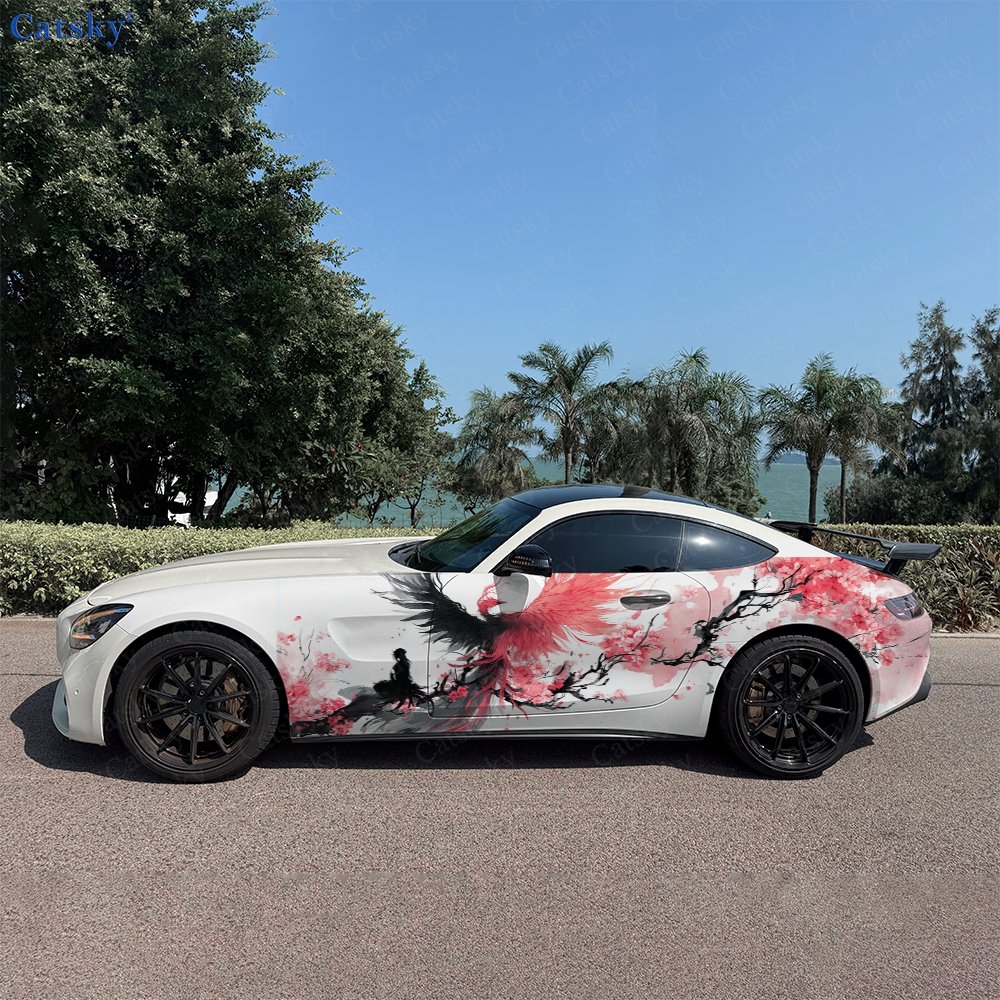 Car Accessories Phoenix - 2 Pezzi Adesivi Laterali per Auto