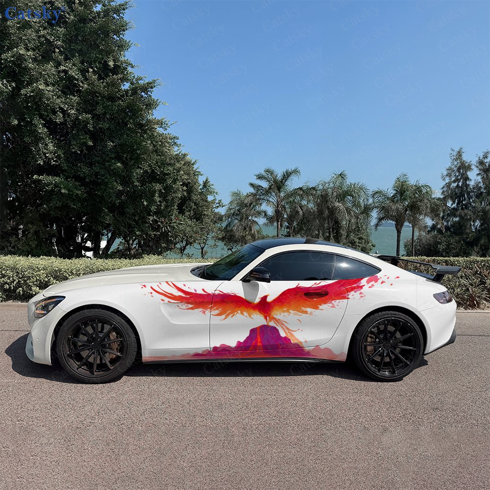 Car Accessories Phoenix - 2 Pezzi Adesivi Laterali per Auto