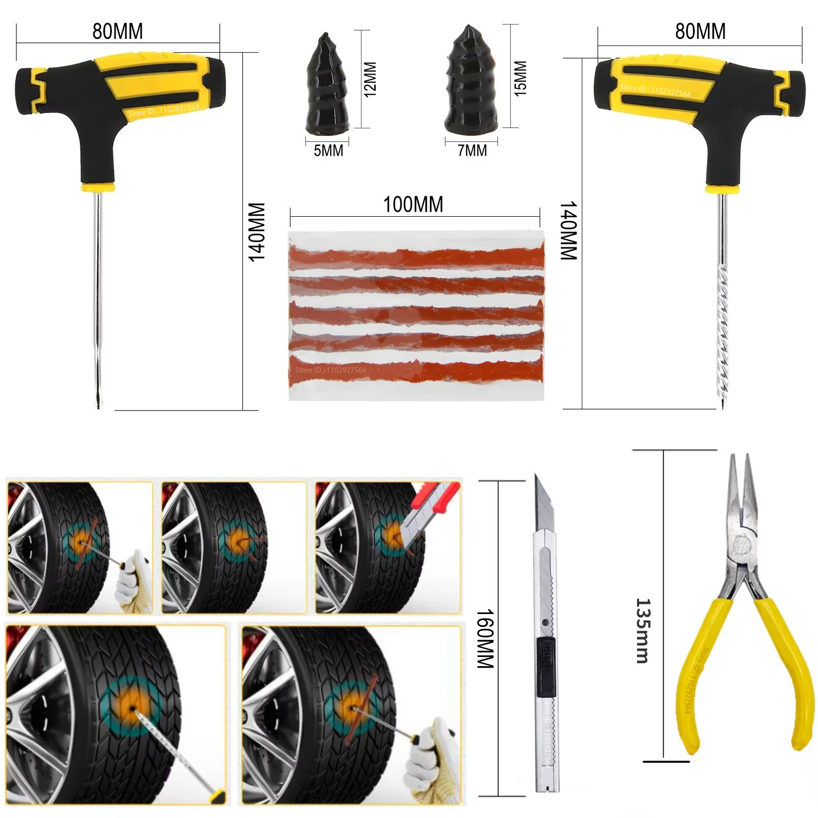 Nuovo Kit di Riparazione Pneum - Car Emergency Tool Kit recensione e prezzo