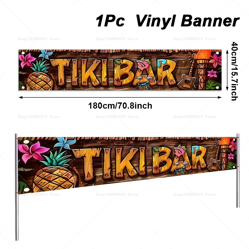 Tiki Bar Banner Tropicale Hawa - Car Accessories Banner recensione e prezzo