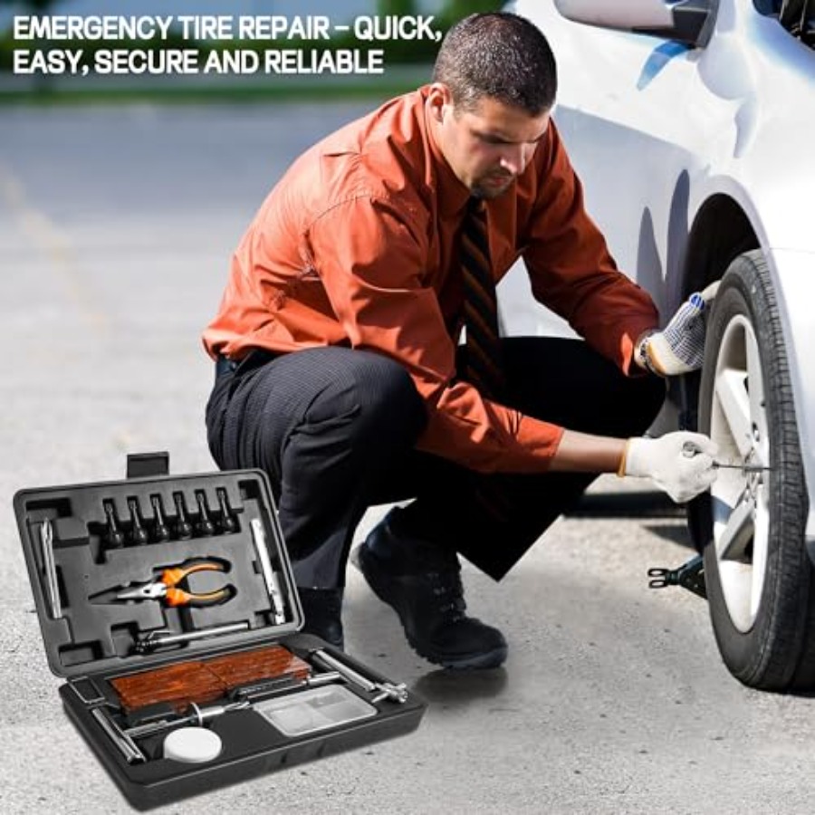 Kit di Riparazione Pneumatici  - Car Emergency Tool Kit recensione e prezzo