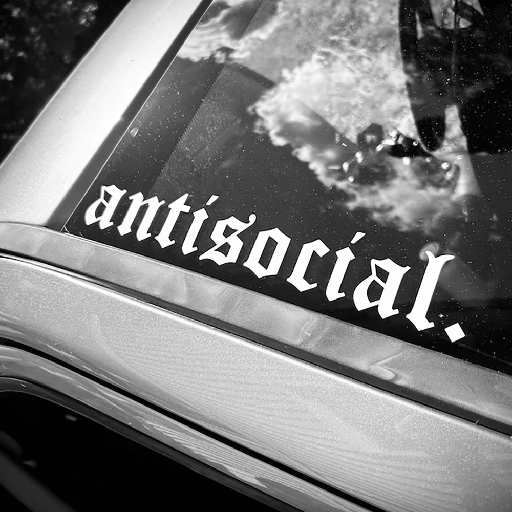 Adesivo per Auto 'Antisocial', - Car Accessories Banner recensione e prezzo